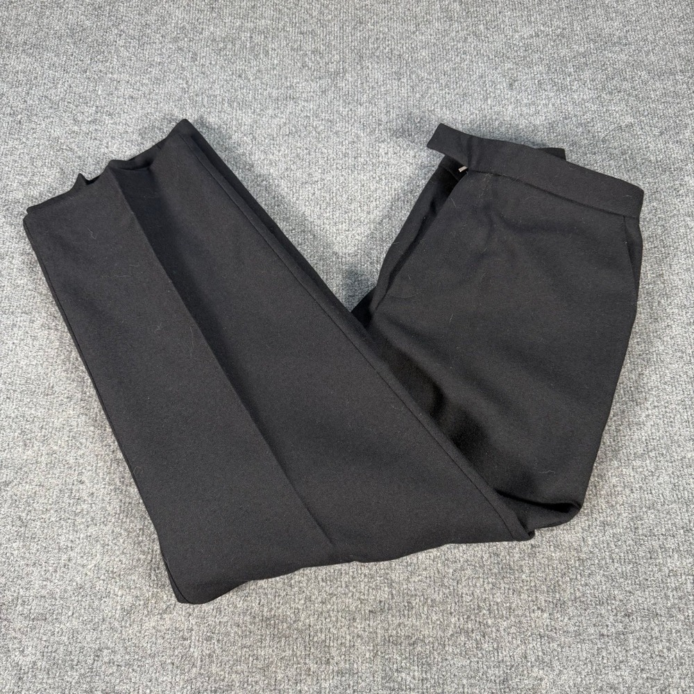 Briggs Petite Black 100% Wool Dress Pants Straight Leg 12P Office Wear #4545